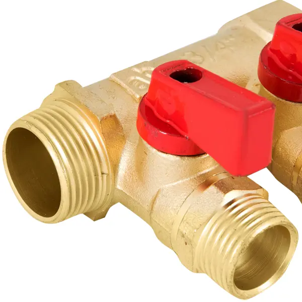 Коллектор Aquabeam на 2 выхода 3/4"x1/2" НР латунь