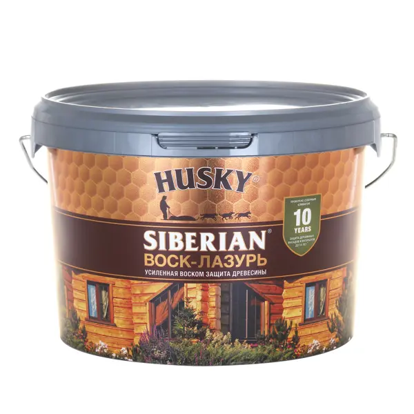 Воск-лазурь Husky Siberian полуматовый прозрачный 2.5