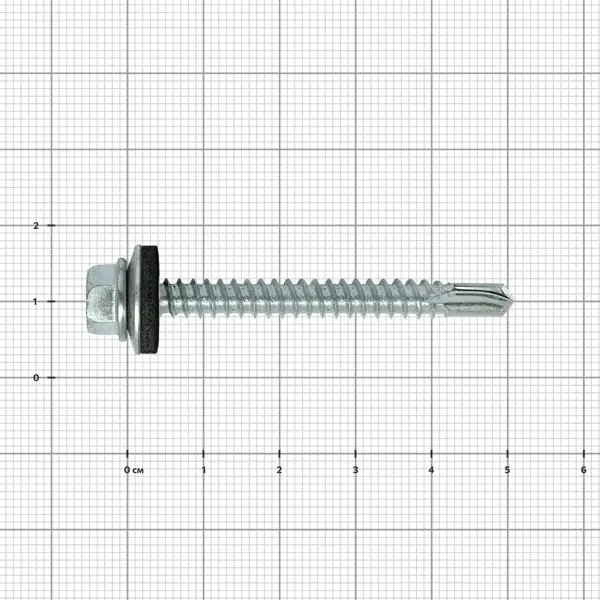 Саморезы кровельные по металлу DILWIS с пресс-шайбой 5.5x51 мм 40 шт.