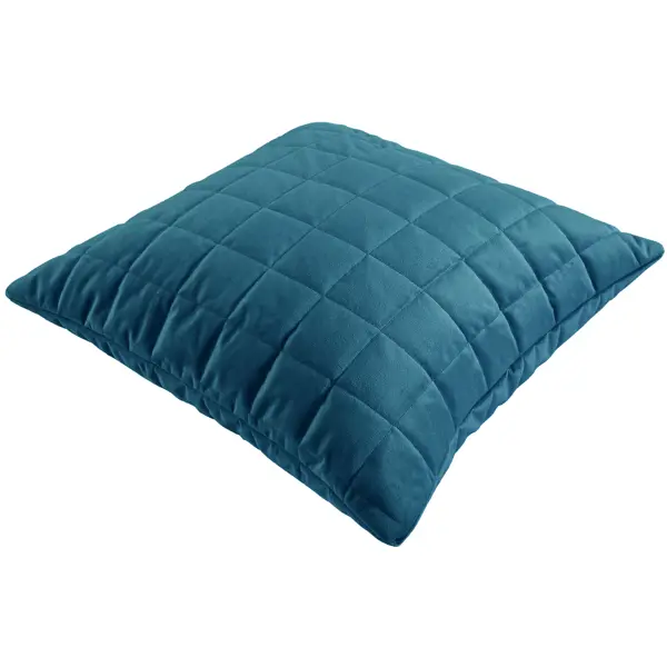 Подушка Inspire Etna 50x50 см велюр цвет синий