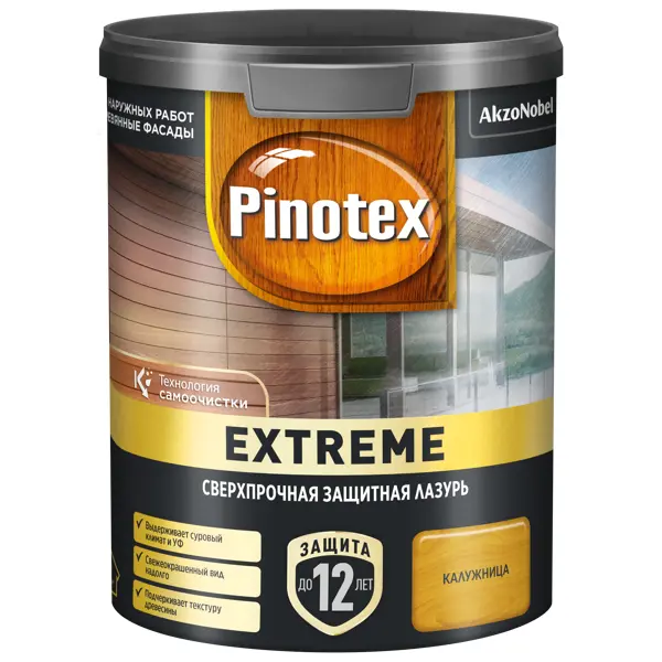 Лазурь для дерева Pinotex Extreme полуматовая калужница 0.9 л