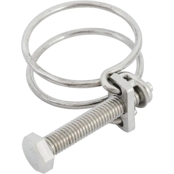 Хомут двойной 35 мм BOUTTE, нержавейка, 2 шт.