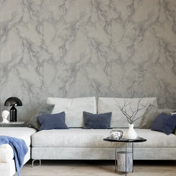 Обои флизелиновые Palitra Planet Bianca серые 1.06 м PP72213-41