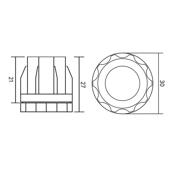 Подпятник для опоры регулируемая 30 мм сталь цвет черная нагрузка до 50 кг