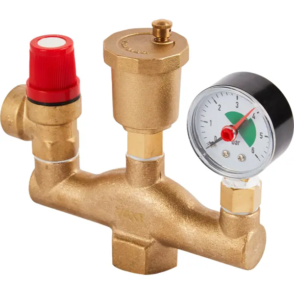 Группа безопасности Vaxt 1" со сбросником 3/4" латунь