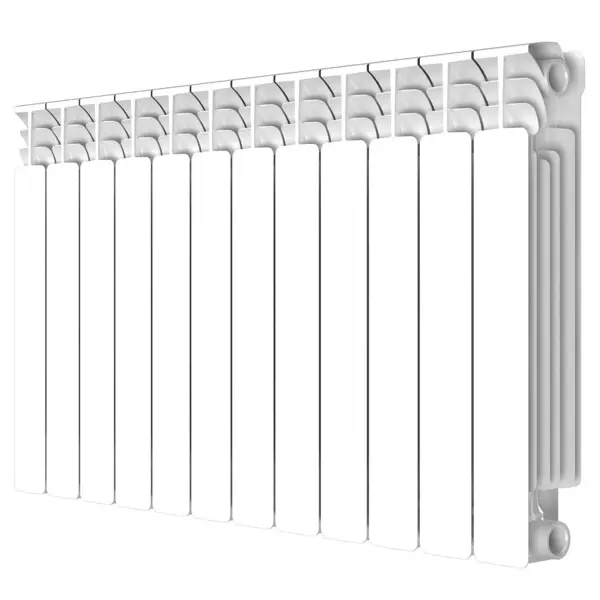 Радиатор секционный Equation Bimetal 500/100 12 секций боковое подключение биметалл белый