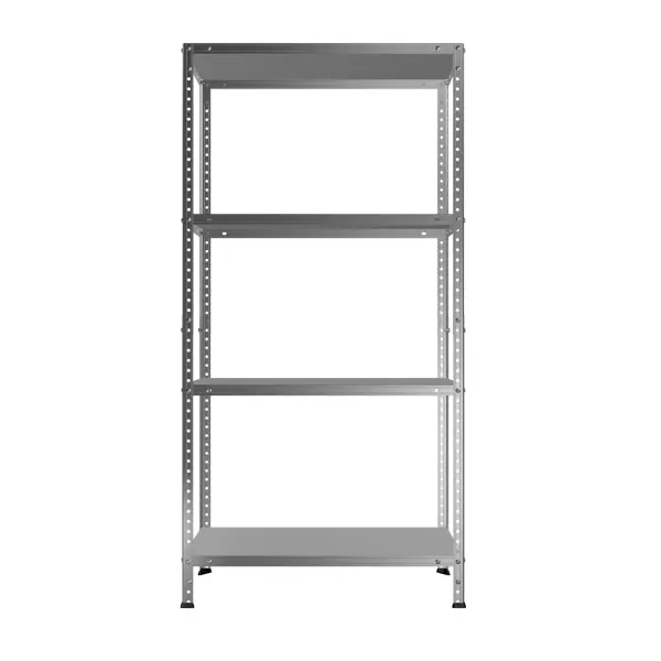 Стеллаж металлический 70x140x30 см оцинкованная сталь нагрузка на полку 30 кг цвет серый