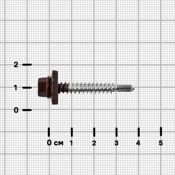 Саморезы кровельные по металлу DILWIS оцинкованные с буром 5.5x38 мм на вес RAL 8017