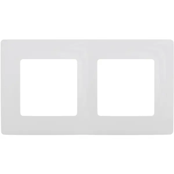 Рамка для розеток и выключателей Legrand Etika 2 поста цвет белый