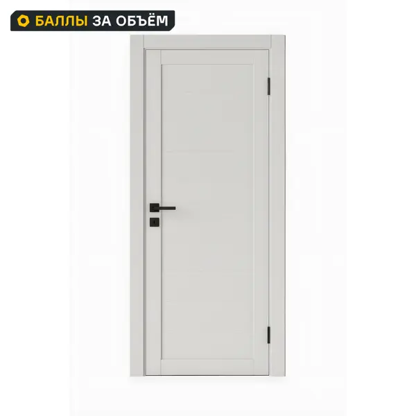 Дверь межкомнатная глухая Корса 70x200 см Hardflex цвет белый с замком и петлями