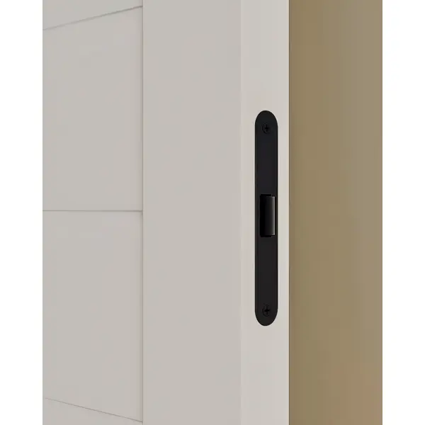 Дверь межкомнатная глухая Корса 90x200 см Hardflex цвет белый с замком и петлями