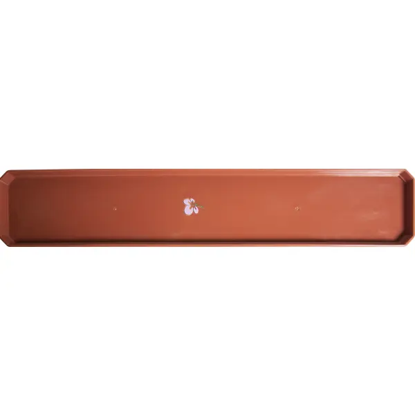 Поддон для балконного ящика 13.8x2.4x80 см пластик терракотовый