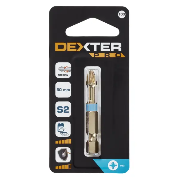 Бита крестовая Dexter к. Pro XM100DP-1 PZ2x50 мм