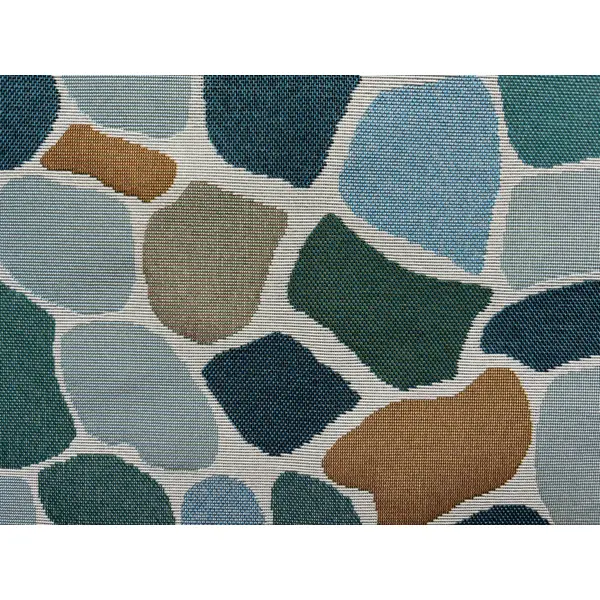 Ткань 1 м/п Морские камушки гобелен 150 см цвет голубой