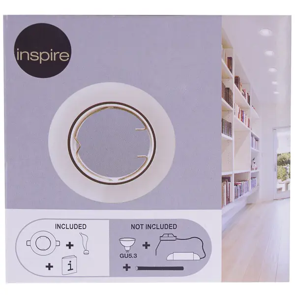 Светильник точечный встраиваемый Inspire поворотный круглый GU5.3 алюминий цвет белый