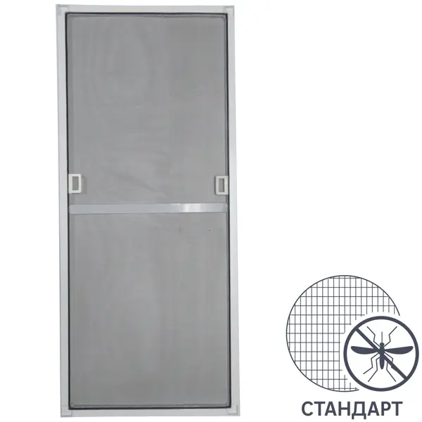 Рамочная москитная сетка 55x54 см к окну ПВХ 65x60 см белая