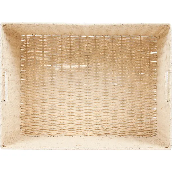 Корзина для хранения 45x21x33 см бумага цвет бежевый