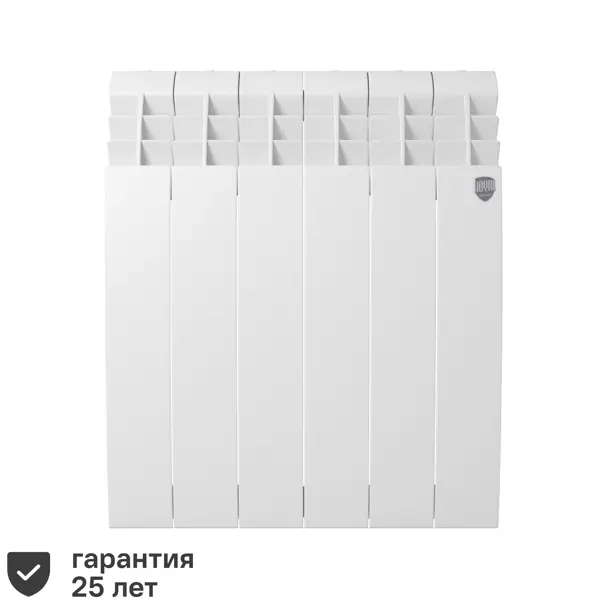 Радиатор секционный Royal Thermo Biliner 500/87 6 секций боковое подключение биметалл белый