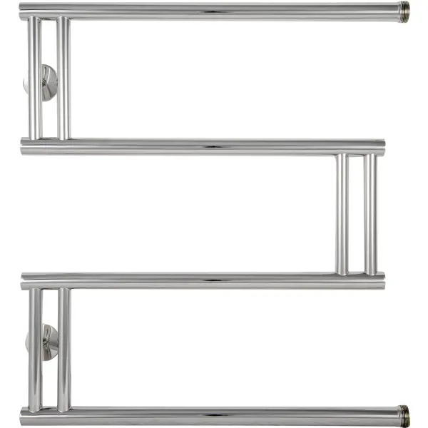 Полотенцесушитель водяной M-образный Equation Элита 60x60 см боковая подводка 1" нержавеющая сталь цвет серебристый