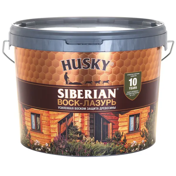 Воск-лазурь Husky Siberian полуматовый палисандр 9