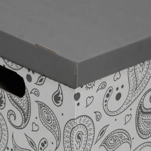 Коробка АПЕ 313G 31x31x31 см картон бело-серый