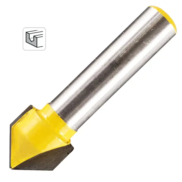 Фреза по дереву пазовая V-образная 553362 12.7x12.7 мм хвостовик 8 мм