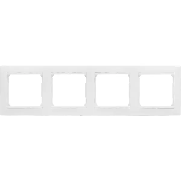 Рамка для розеток и выключателей Legrand Valena 4 поста цвет белый