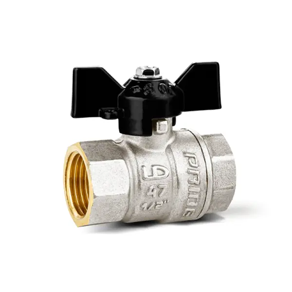 Кран шаровой прямой LD DN15 PN40 1/2" ВР латунь ручка бабочка