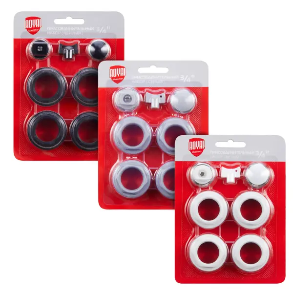 Монтажный комплект для радиатора Royal Thermo 3/4" сталь черный 7 шт.