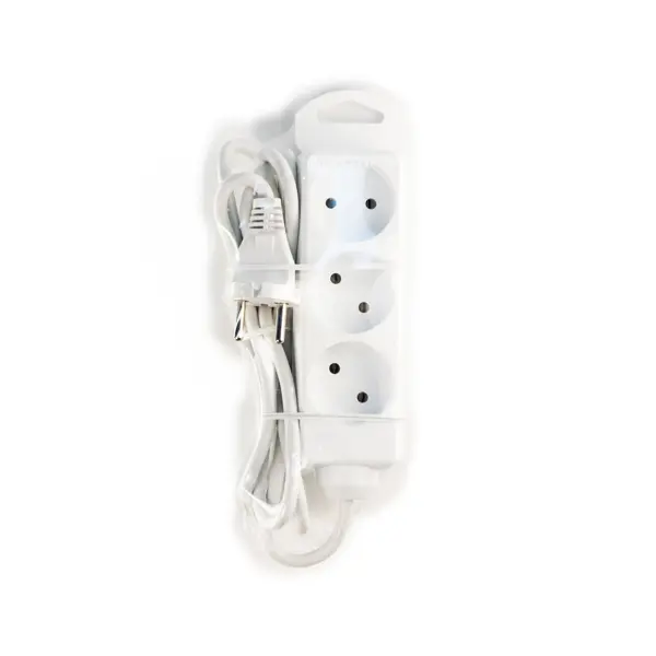 Удлинитель бытовой Защита Про 3 розетки без заземления 2x0.75 мм 1.8 м цвет белый