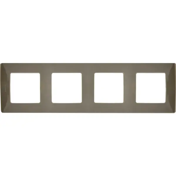 Рамка для розеток и выключателей Legrand Etika 4 поста, цвет светлая галька