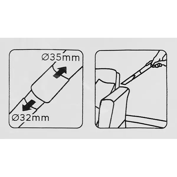 Насадка для пылесоса щелевая Dexter DS-076 ZS.1093 32/35мм