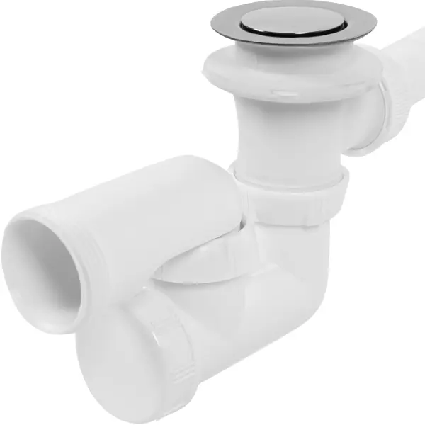 Сифон для ванны Equation с выпуском полуавтомат с ревизией