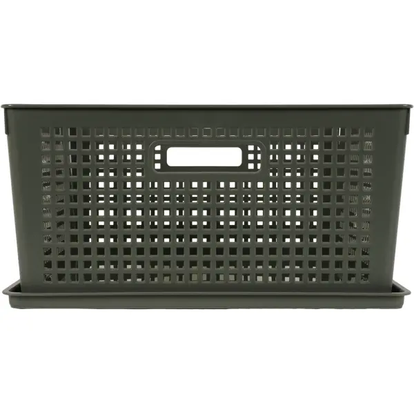Лоток с крышкой 31x31x15 см 12 л полипропилен цвет серый