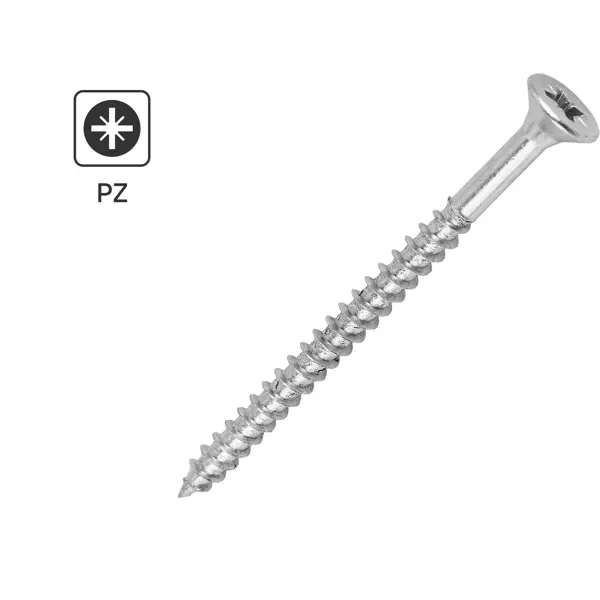 Саморезы универсальные потайные острые оцинкованные 6x80 мм 1 кг