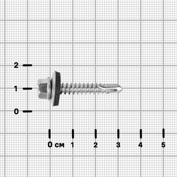 Саморезы кровельные по металлу DILWIS с пресс-шайбой со сверлом 5.5x32 мм 80 шт.