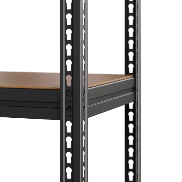 Стеллаж металлический 5 полок 180x90x40 см цвет черный нагрузка на полку 170 кг