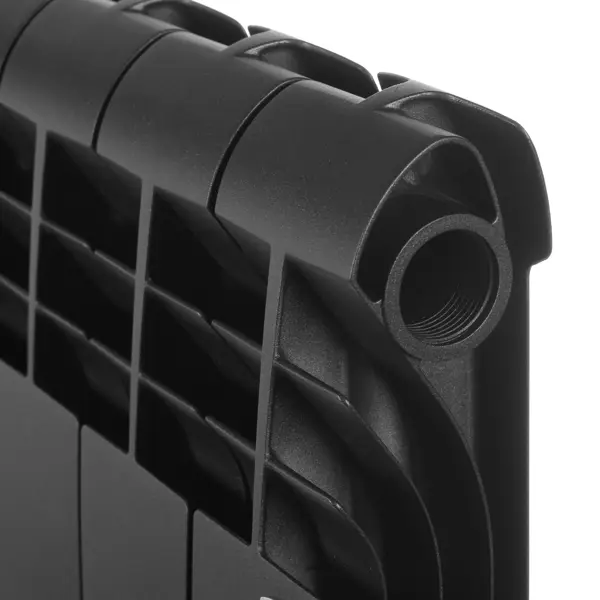 Радиатор секционный Royal Thermo Biliner 500/87 10 секций боковое подключение биметалл черный