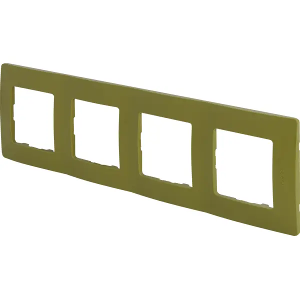 Рамка для розеток и выключателей Legrand Etika 4 поста, цвет зеленый папоротник