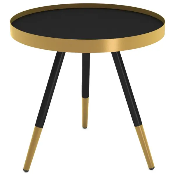 Журнальный столик круглый Gold 43x43x44.5 см черный