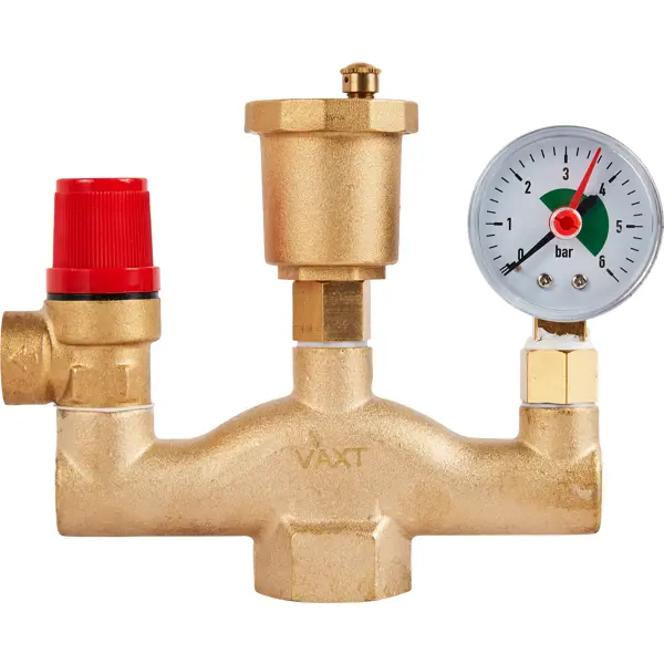 Группа безопасности Vaxt 1" со сбросником 1/2" латунь