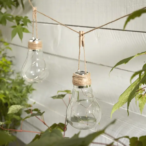 Светильник Inspire Talara на солнечных батареях 14 см цвет прозрачный теплый белый свет 2 шт