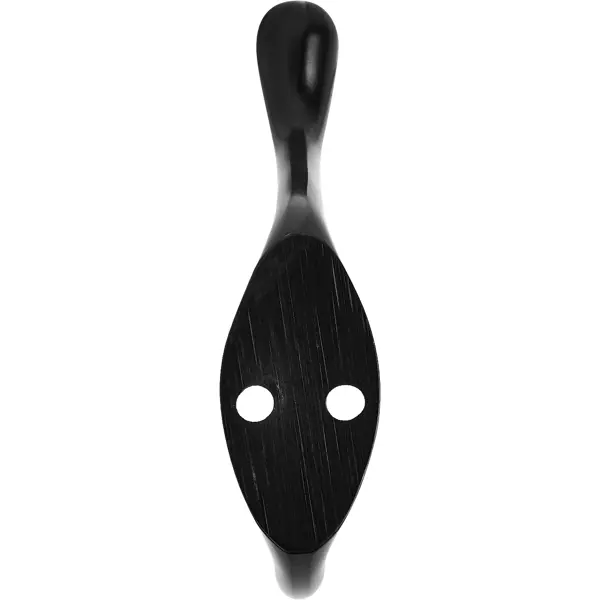 Крючок мебельный 2x8.45x6 см цвет матовый черный