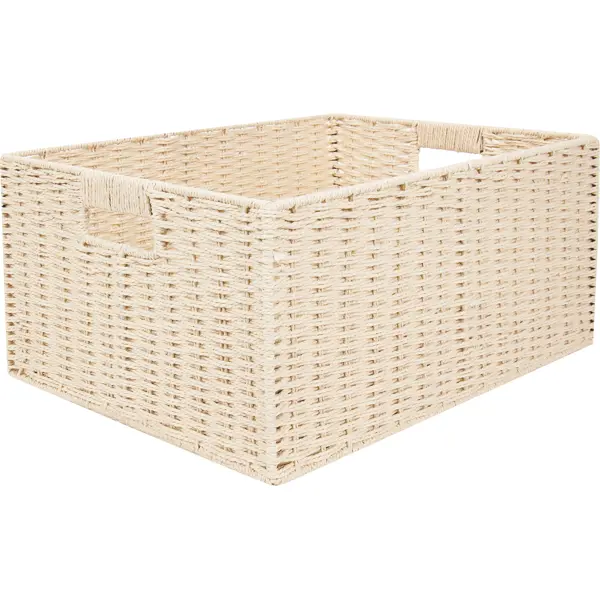 Корзина для хранения 45x21x33 см бумага цвет бежевый