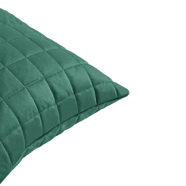 Подушка Inspire Etna 50x50 см велюр цвет темно-зеленый