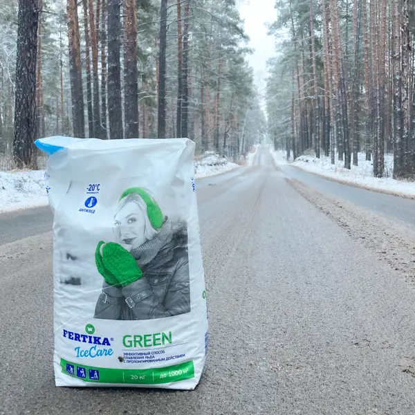 Противогололёдное средство Фертика Ice Care Green 20 кг