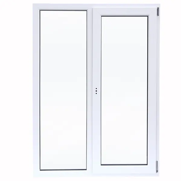 Окно пластиковое ПВХ VEKA двустворчатое 1410x1160 мм (ВхШ) двухкамерный стеклопакет белый/белый