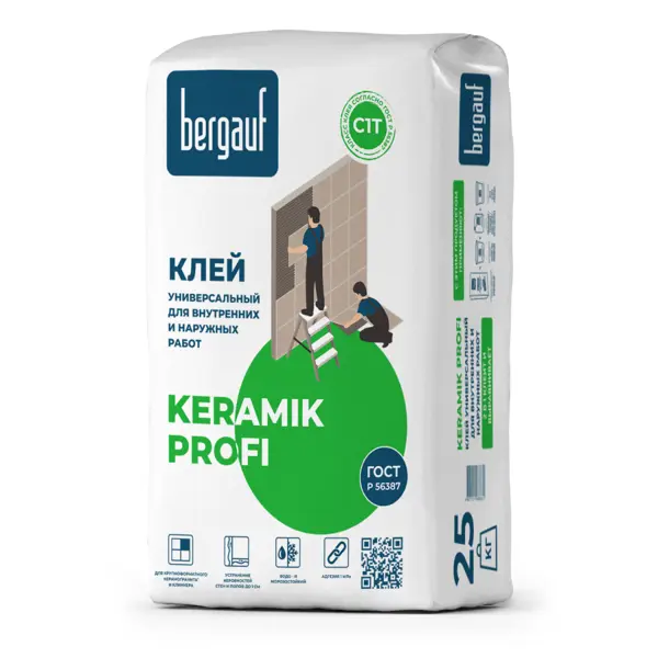 Клей для плитки Bergauf Keramik Profi 25 кг