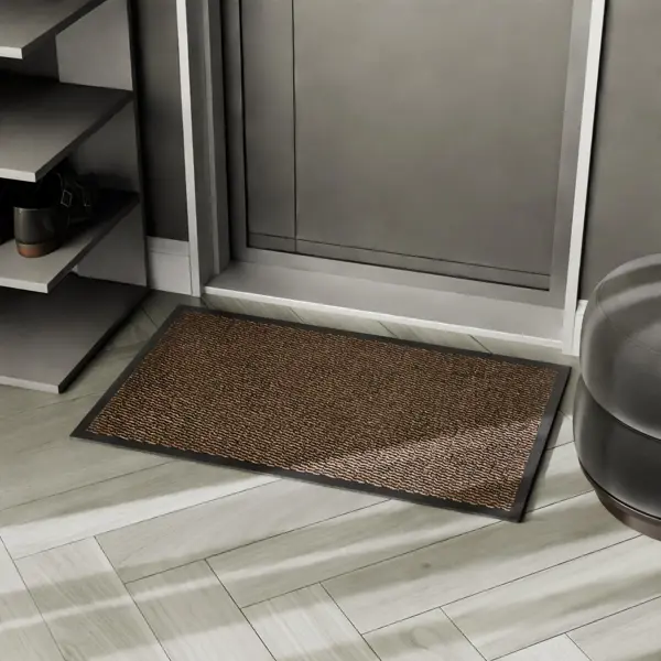 Коврик Step полипропилен 90x120 см цвет коричневый