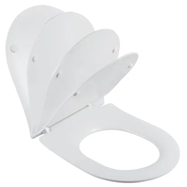 Сиденье для унитаза KONSENSA Силла с микролифтом форма круг цвет белый